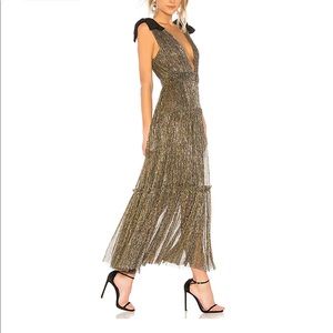 Sabina Musayev Ray Dress in Gold XS